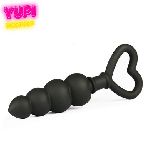 Анальна пробка з кільцем у формі серця Quart Black