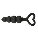 Анальна пробка з кільцем у формі серця Quart Black