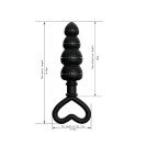 Анальна пробка з кільцем у формі серця Quart Black