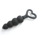 Анальна пробка з кільцем у формі серця Quart Black