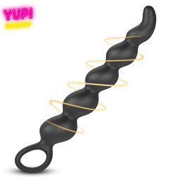 Силиконовая анальная цепочка Steve Black