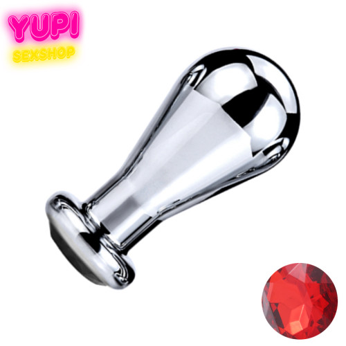 Металлическая анальная пробка Bit Prof Red M