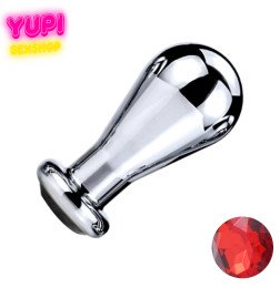 Металлическая анальная пробка Bit Prof Red M