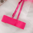 Сексуальне нижнє білизна яскравий мереживний комплект з спідничкою та підв'язками  Terra Hot Pink L