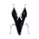 Латексне боді з відкритою спиною Laura Black XL