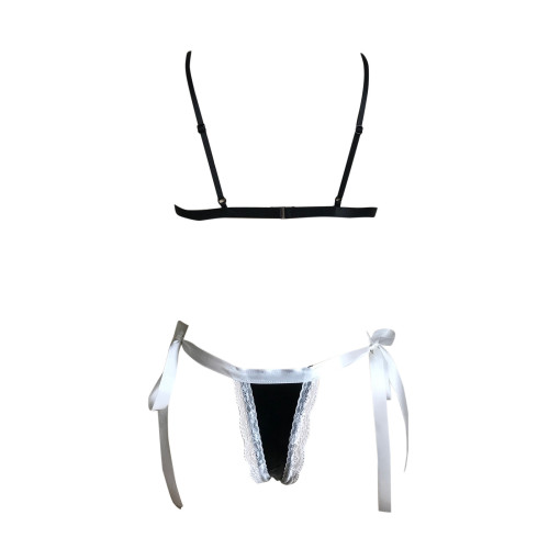 Латексное боди с открытой спиной Laura Black XXL