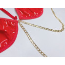 Латексный женский секс комплект дьяволицы–лиф.юбка и обручь-Hellis Love Red XL