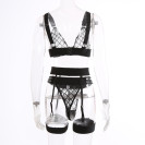 Прозрачное кружевное нижнее белье с оборками Frelly Black S