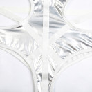 Лакированое боди с ошейником и завязками по бокам Kissmy Silver S