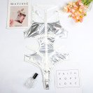 Лакований боді з нашийником та зав'язками з боків Kissmy Silver L