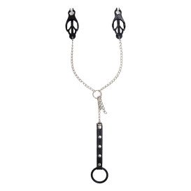 Затискачі для сосків з повідцем Rokkistone Silver-Black