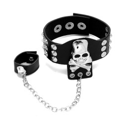 Кожаный браслет- с цепочкой и перстнем Youta Hay